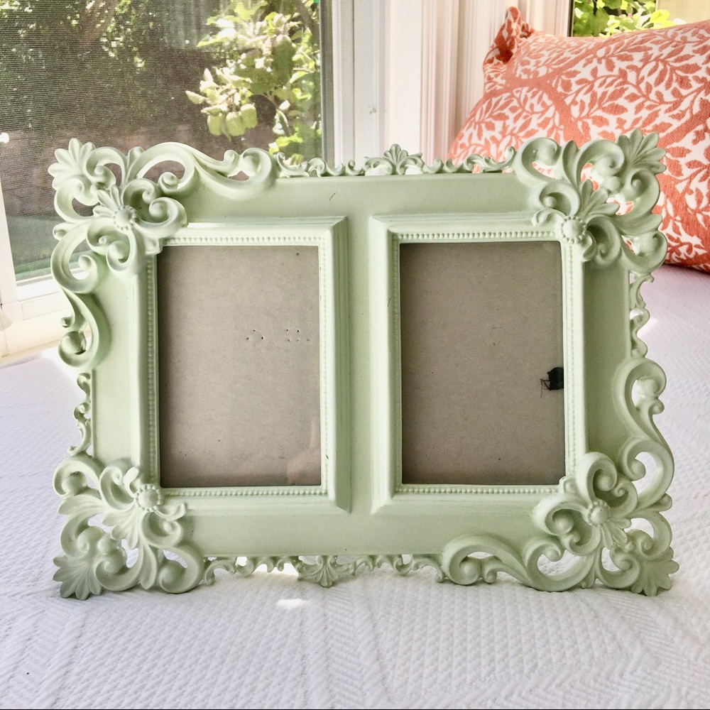 Mint Green Double-photo Frame